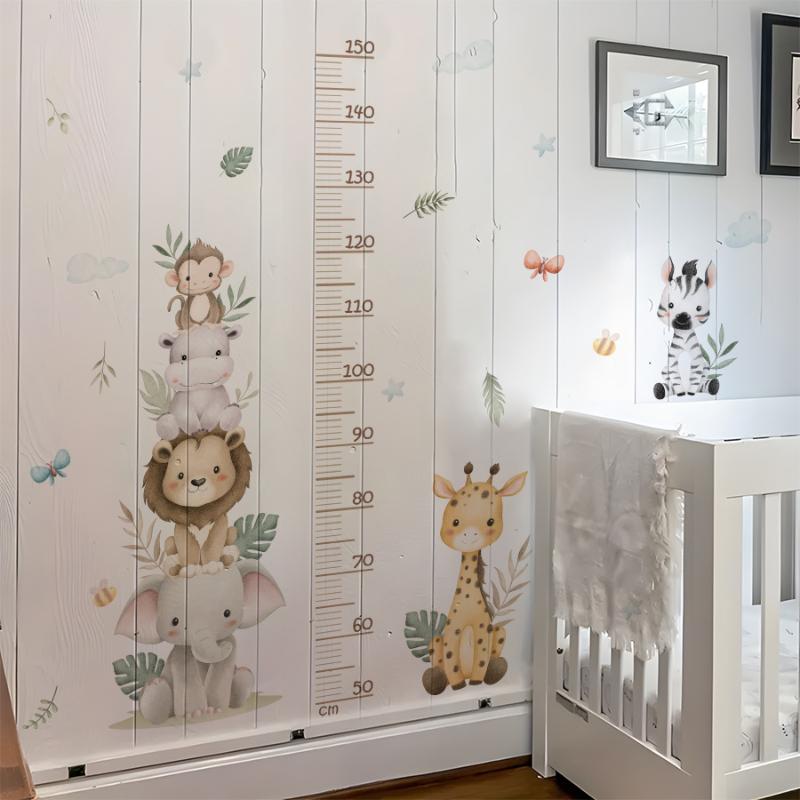 Baby Nursery Jungle Wallpaper - ملصق مخطط نمو الأطفال على شكل