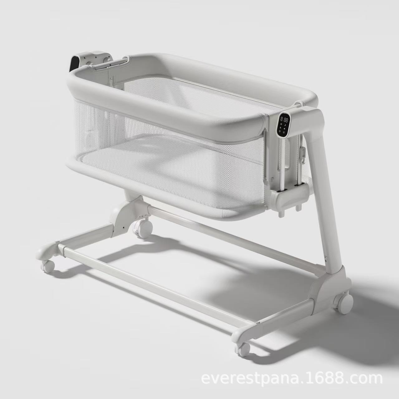 Baby Nursery With Queen Bed - سرير أطفال كهربائي متحرك متعدد الوظائف،