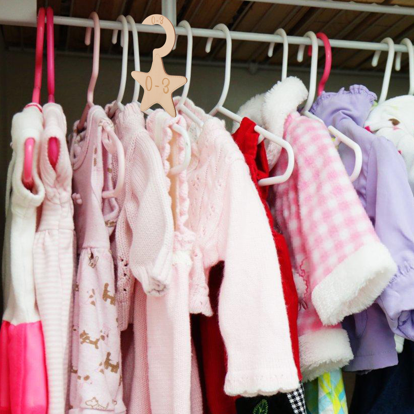 Baby Nursery Wardrobe - 7 قطع فواصل خشبية لخزانة ملابس