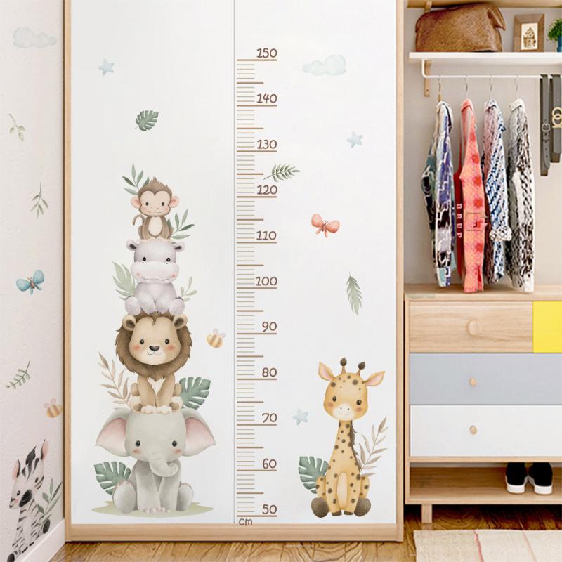 Baby Nursery Jungle Wallpaper - ملصق جديد لقياس نمو الأطفال بتصميم