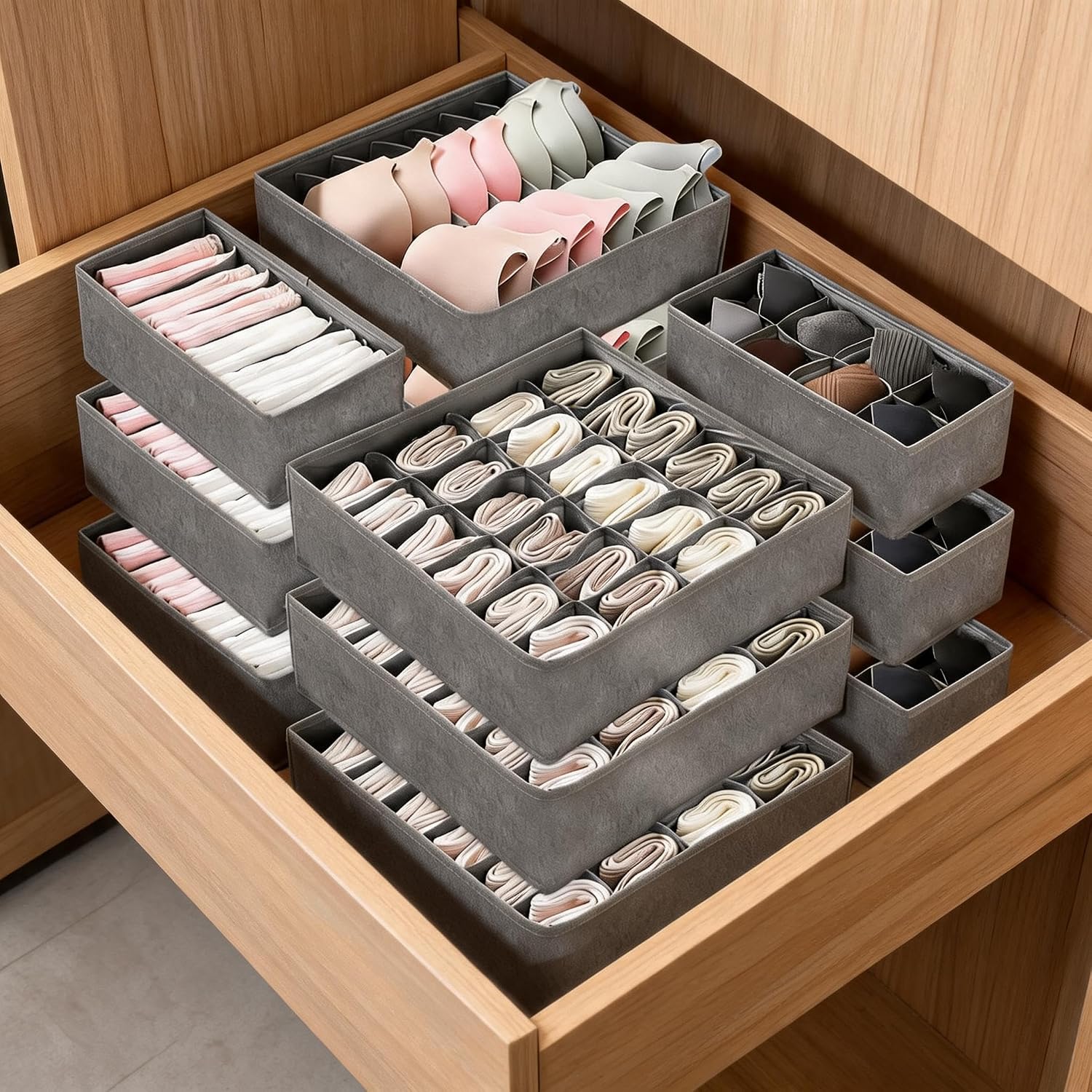 Baby Nursery Dresser - مجموعة منظمات أدراج الملابس الداخلية الموفرة