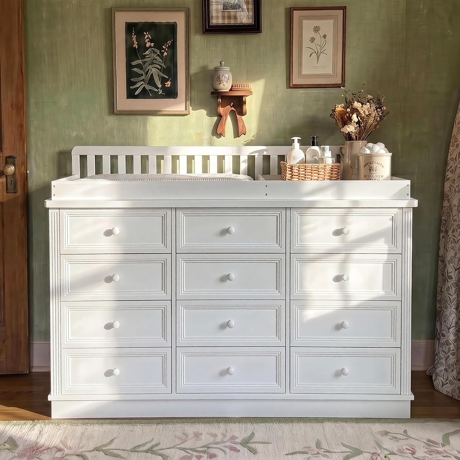 Baby Nursery Dresser - طاولة تغيير حفاضات الأطفال، خزانة ملابس