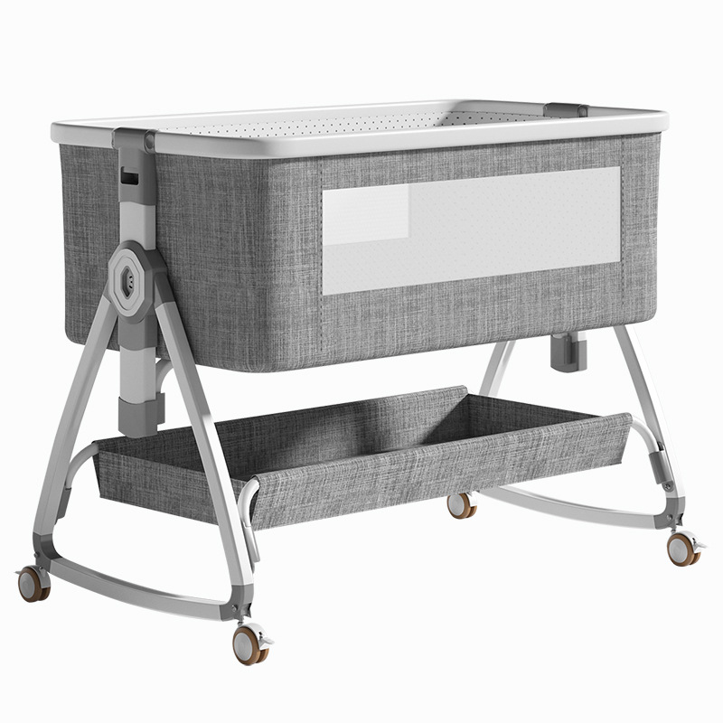 Baby Nursery With Queen Bed - سرير أطفال متنقل متعدد الوظائف قابل
