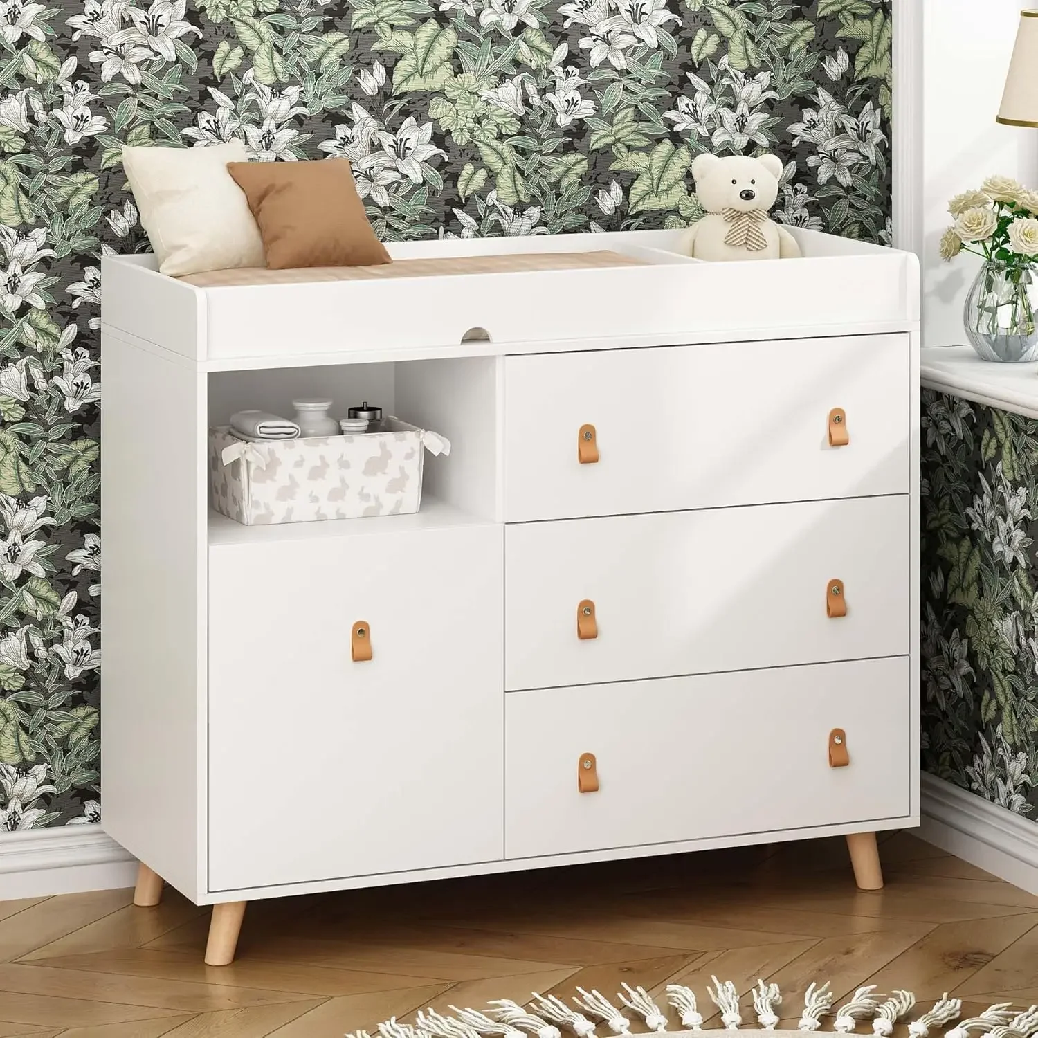 Baby Nursery Dresser - طاولة تغيير ملابس الأطفال مع أدراج