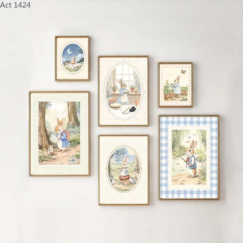 Baby Nursery Vintage - لوحة فنية قماشية زخرفية بتصميم بوهو