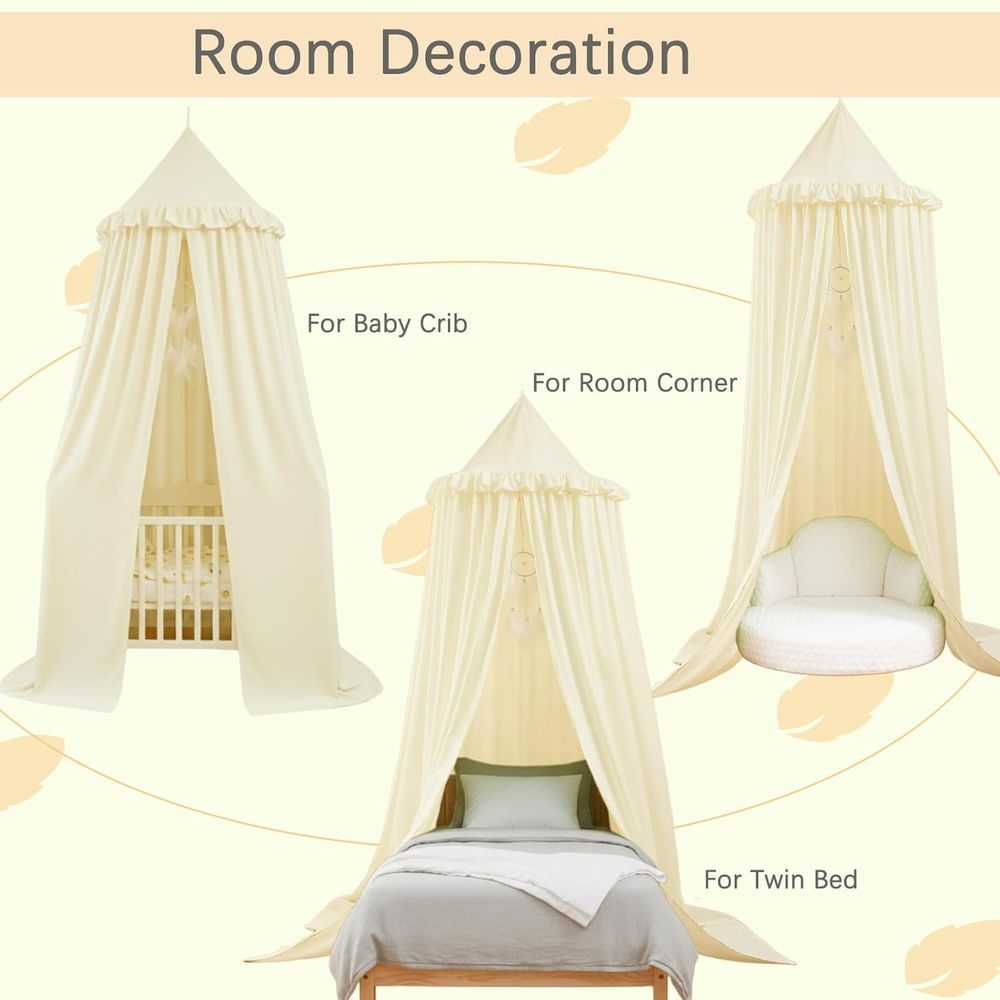 خيمة معلقة دائرية للأطفال بتصم - مراجعة Baby Nursery Curtains وسعره