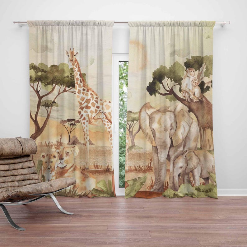 ستائر الأم والطفل، حيوانات سفا - مراجعة Baby Nursery Curtains وسعره
