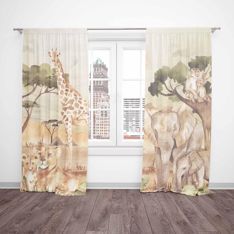 ستائر الأم والطفل، حيوانات سفا - مراجعة Baby Nursery Curtains وسعره