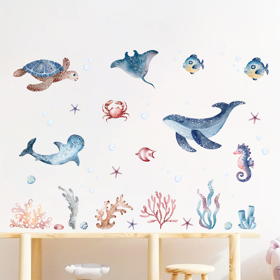 ملصقات جدارية كرتونية على شكل  - مراجعة Baby Nursery Ocean وسعره