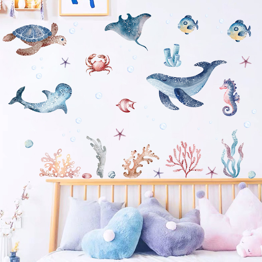 ملصقات جدارية كرتونية على شكل  - مراجعة Baby Nursery Ocean وسعره