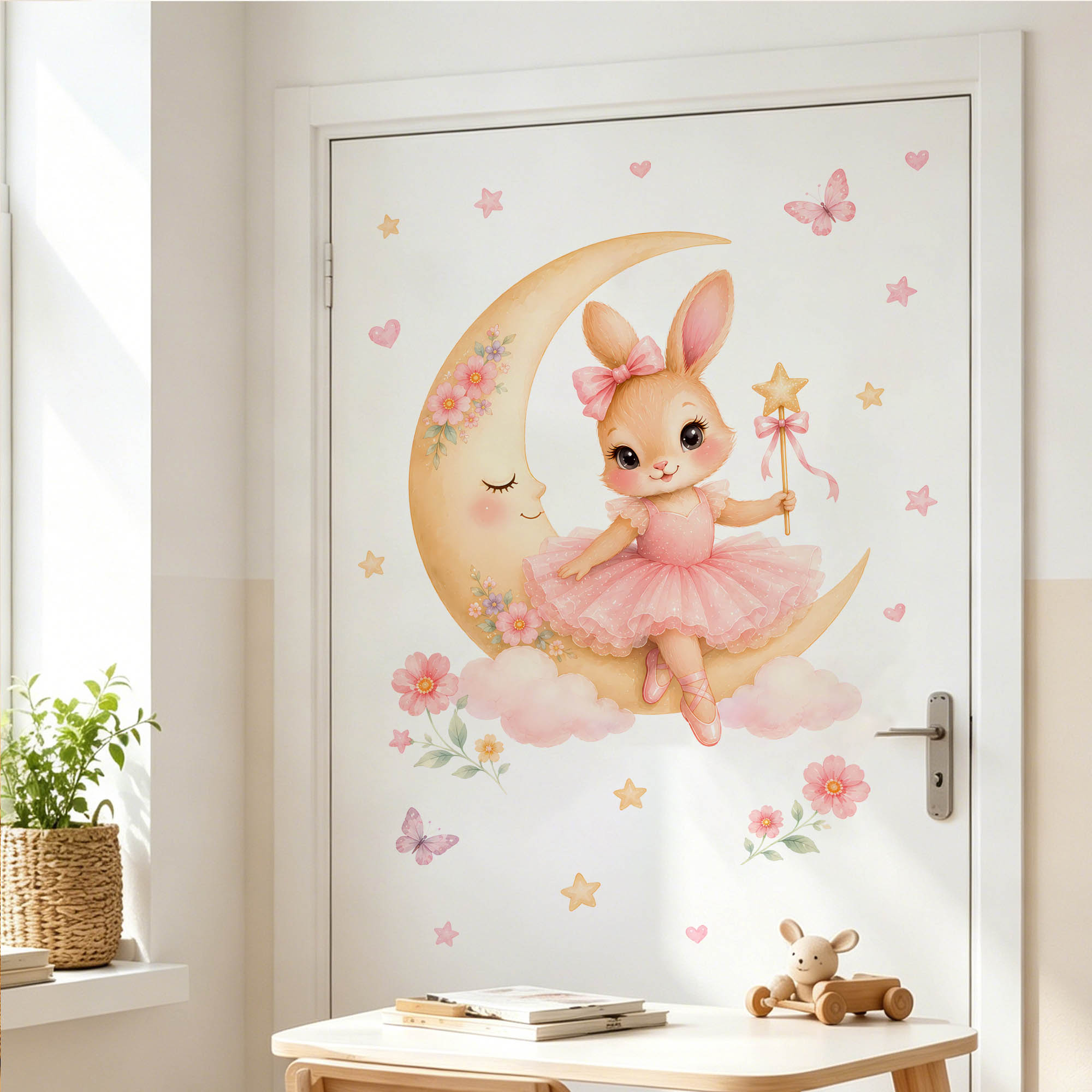 ملصقات جدارية على شكل أرنب راق - مراجعة Baby Girl Nursery Quotes وسعره
