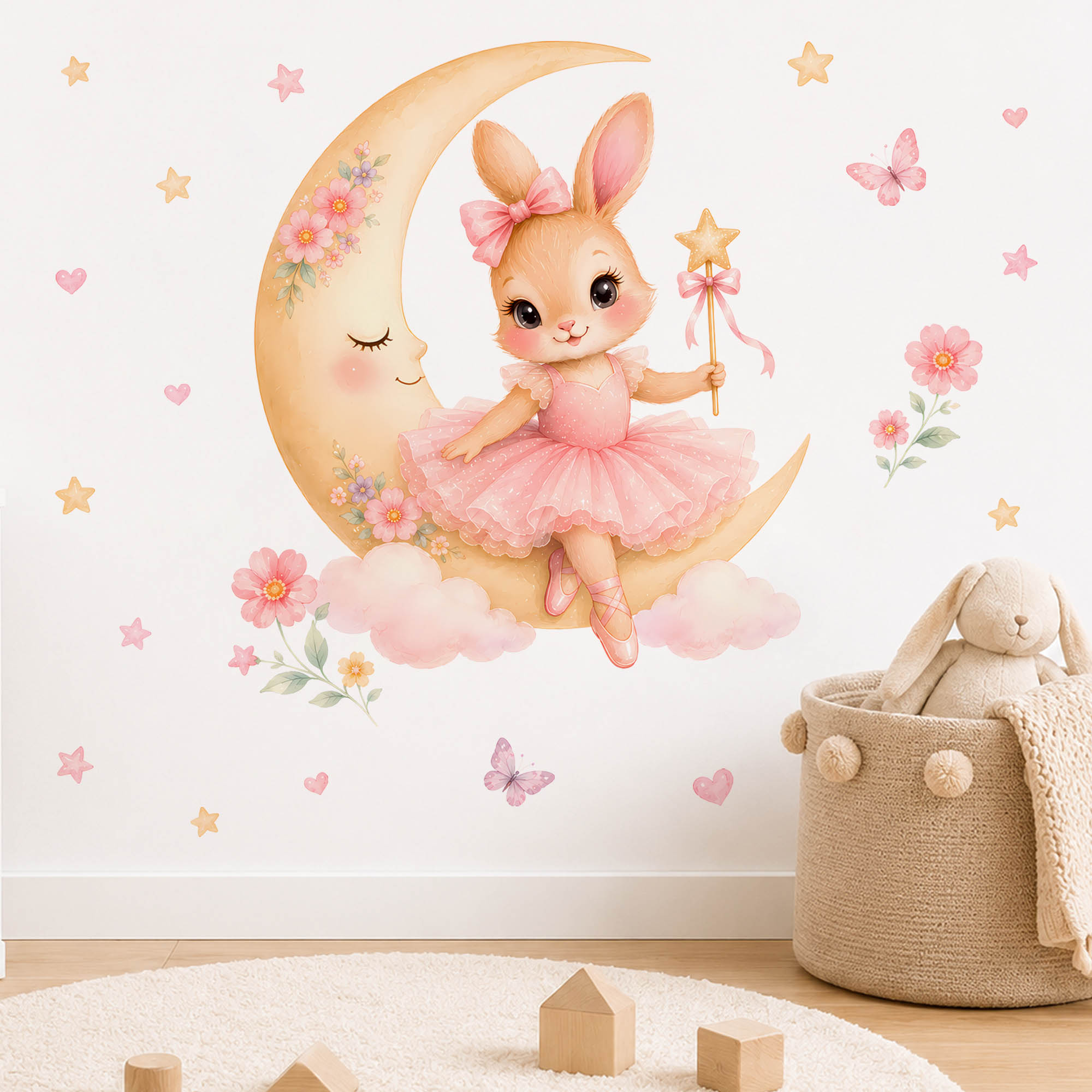 ملصقات جدارية على شكل أرنب راق - مراجعة Baby Girl Nursery Quotes وسعره