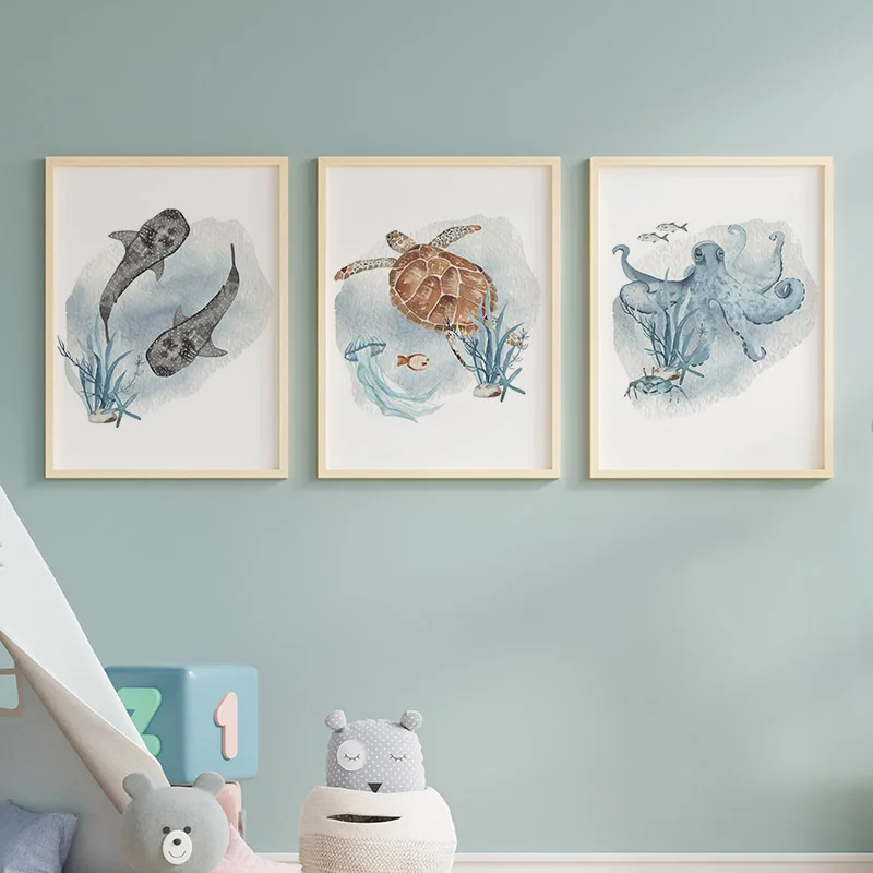 ملصقات ومطبوعات لتزيين غرف الأ - مراجعة Baby Nursery Ocean وسعره