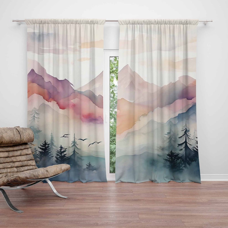 ستائر حضانة الغابات الجبلية ست - مراجعة Baby Nursery Curtains وسعره