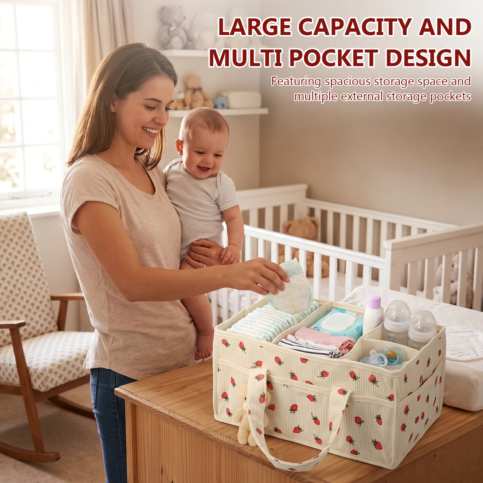 منظم سلة مناديل الأطفال المحمو - مراجعة Baby Nursery Dresser وسعره
