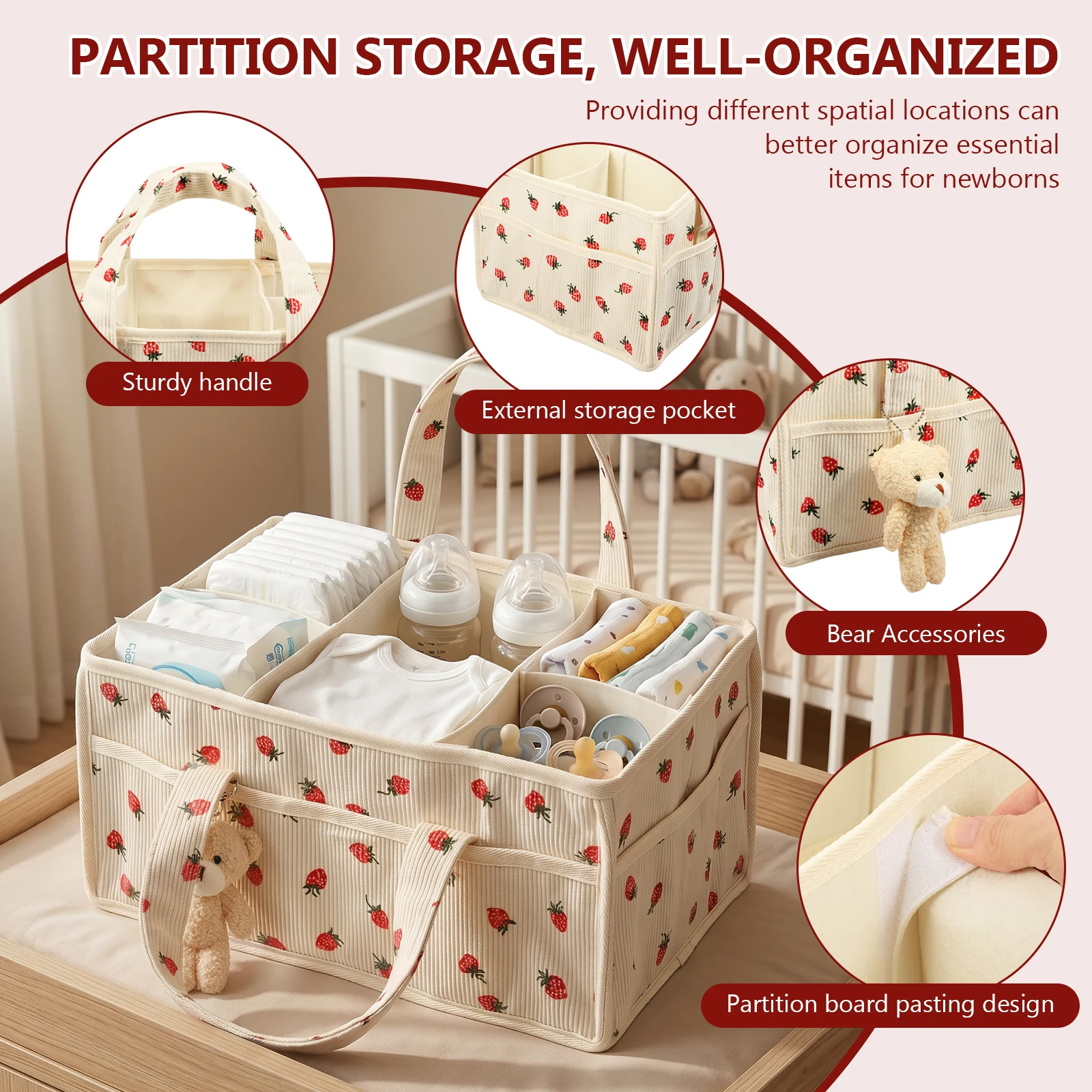 منظم سلة مناديل الأطفال المحمو - مراجعة Baby Nursery Dresser وسعره