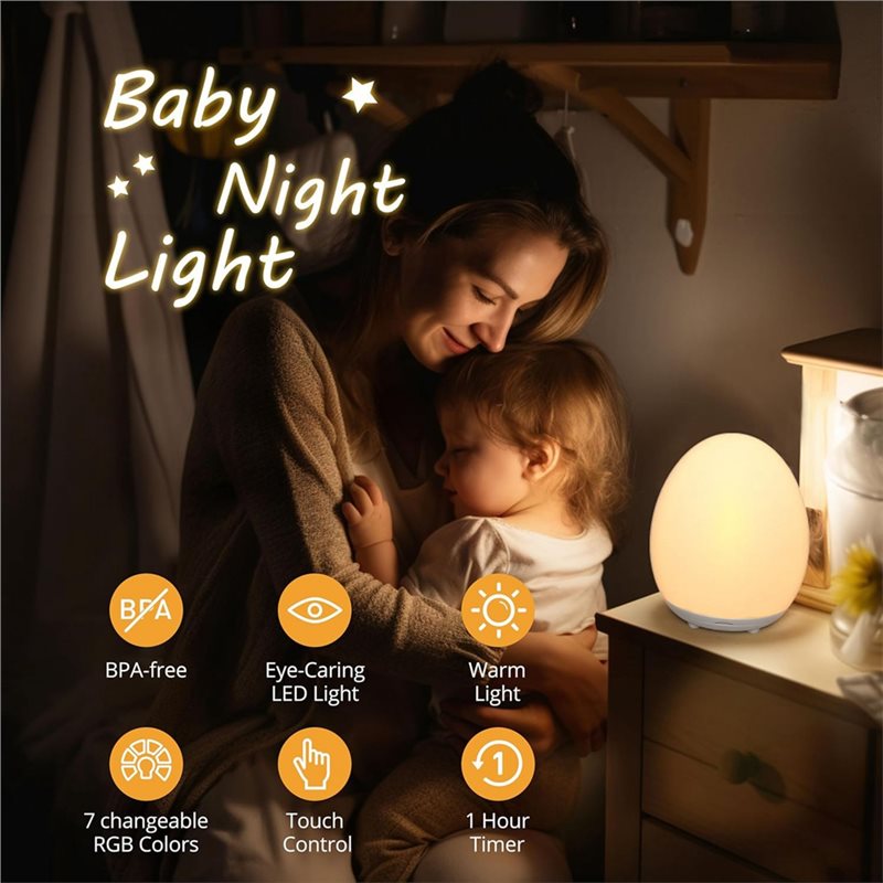 مصباح ليلي للعناية بالعين من A - مراجعة Baby Nursery Egg Light وسعره