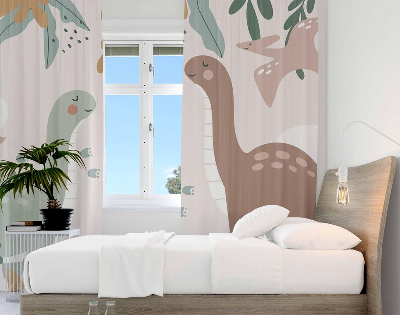 ديناصور الحضانة الستائر دينو ا - مراجعة Baby Nursery Curtains وسعره