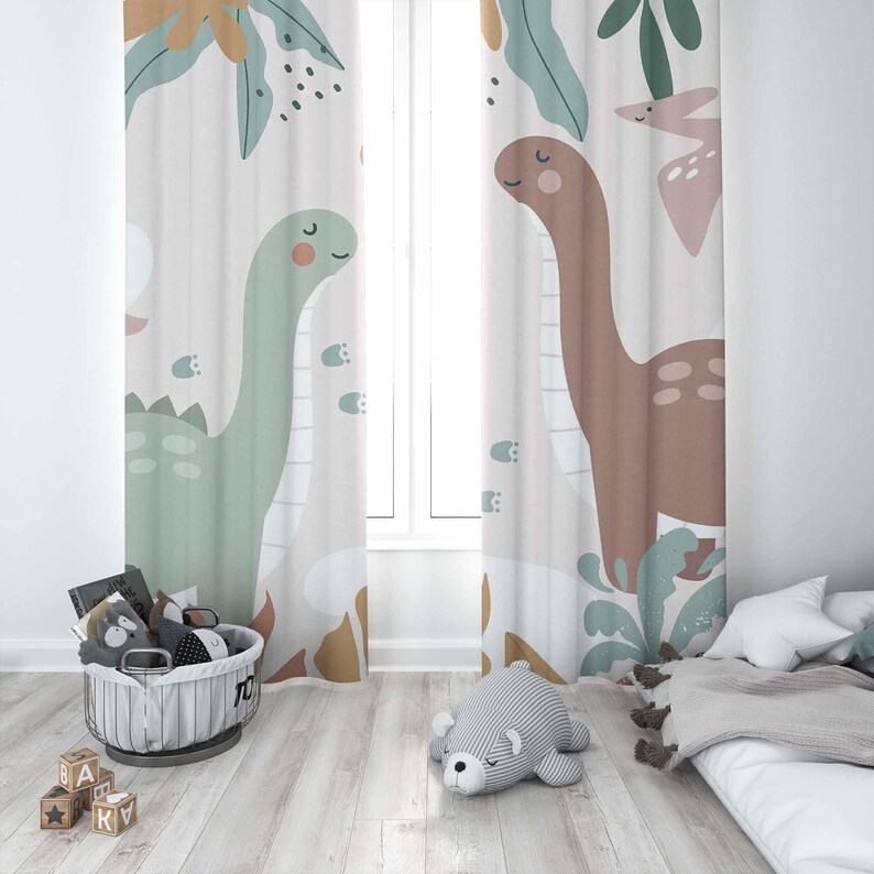 ديناصور الحضانة الستائر دينو ا - مراجعة Baby Nursery Curtains وسعره