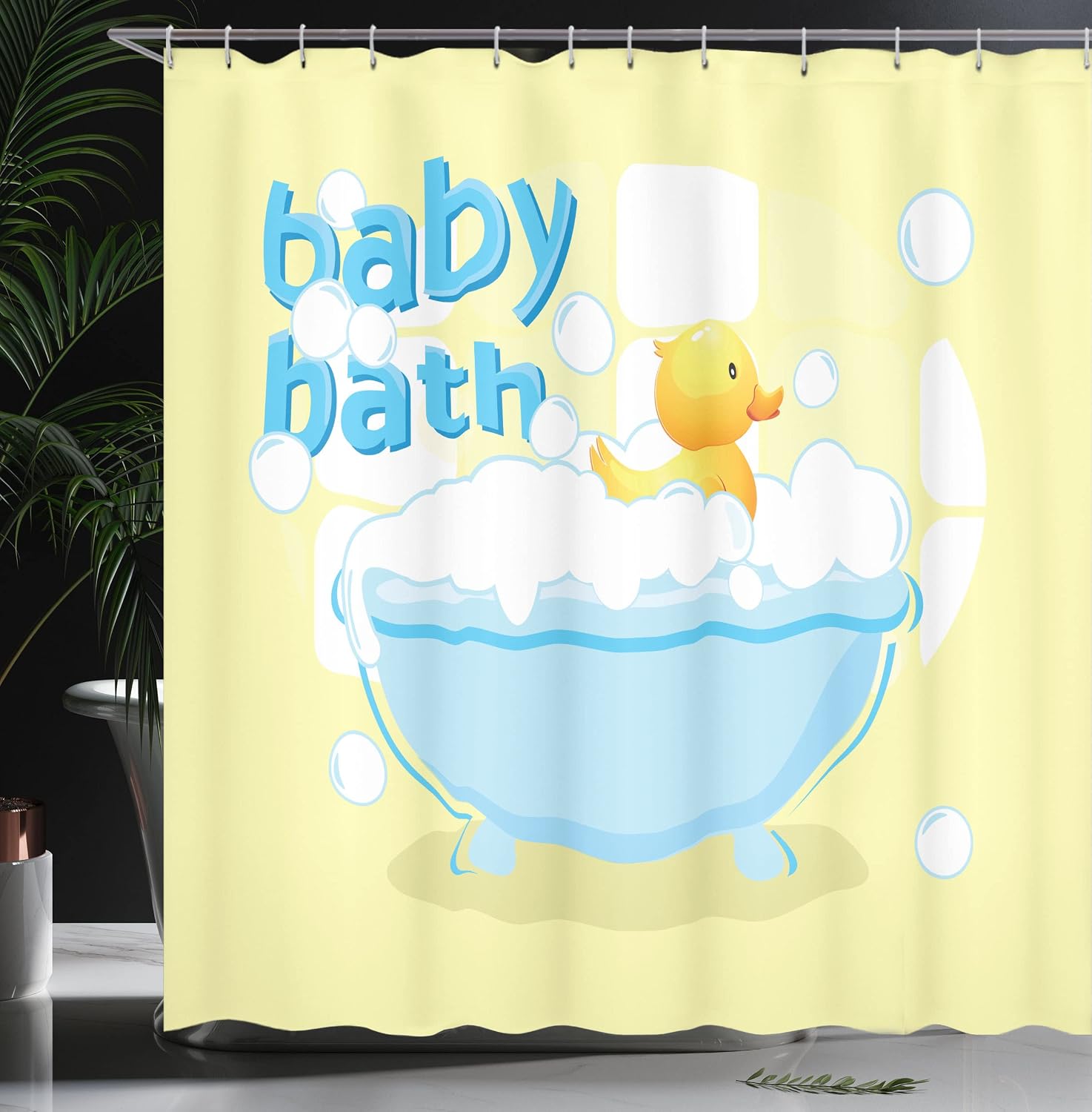 ستارة حمام صفراء للأطفال بتصمي - مراجعة Baby Nursery Curtains وسعره