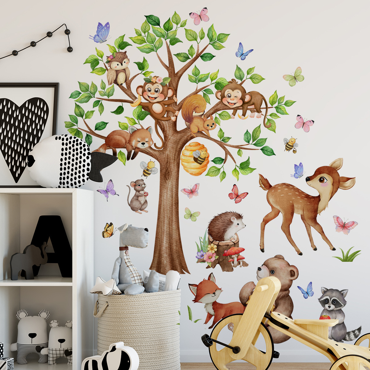 ملصقات حائط على شكل شجرة حيوان - مراجعة Baby Nursery Jungle Wallpaper وسعره