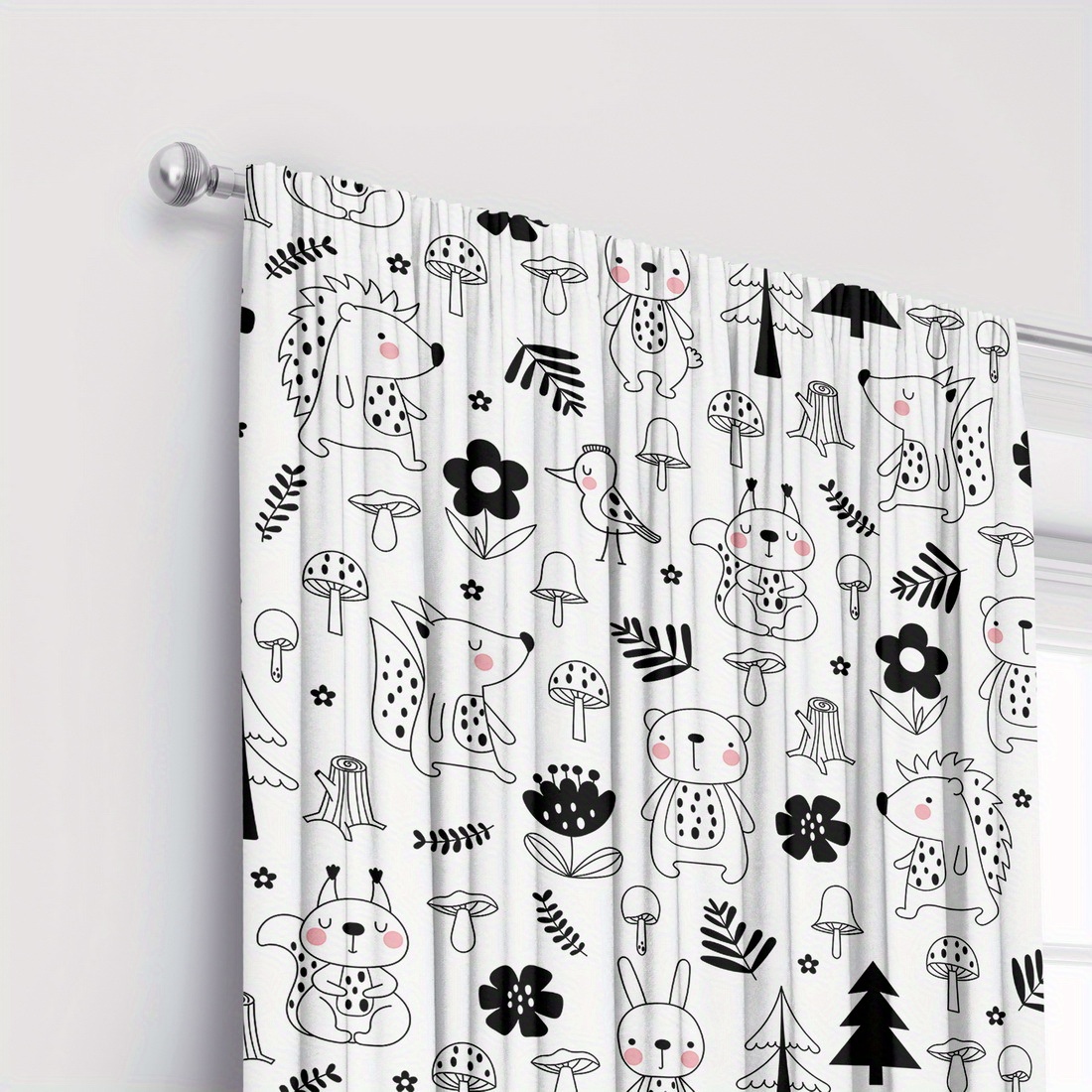 ستائر لطيفة بنمط الغابات والغا - مراجعة Baby Nursery Curtains وسعره