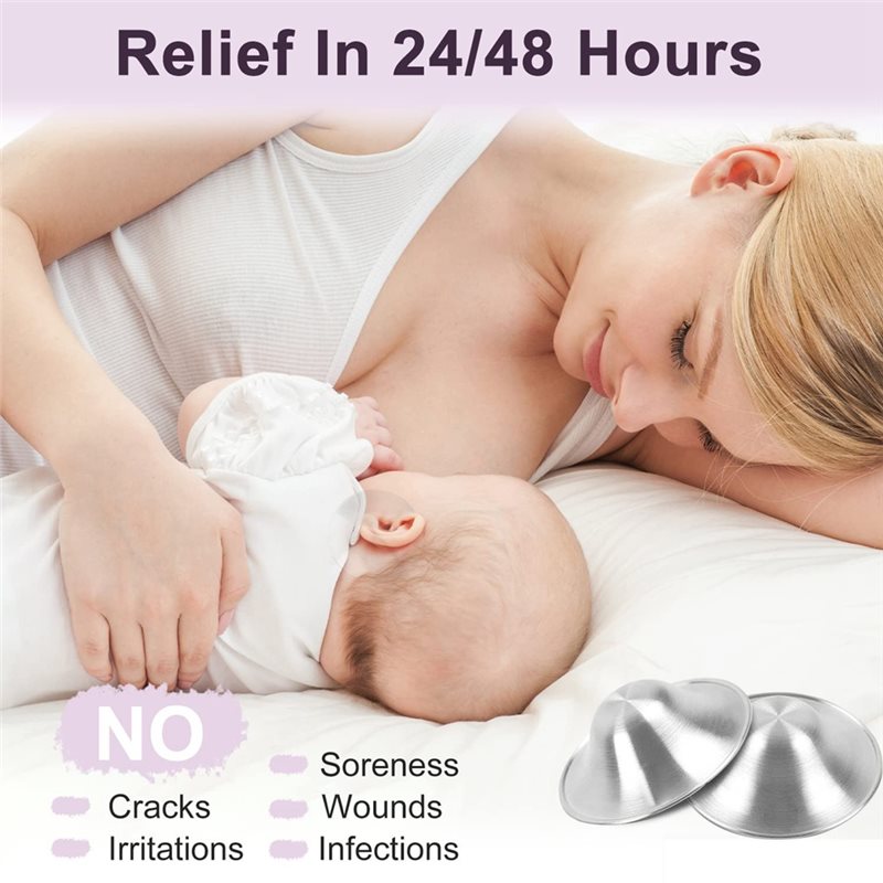 أغطية حلمات الثدي الفضية العلا - مراجعة Nursing Cover Breastfeeding وسعره