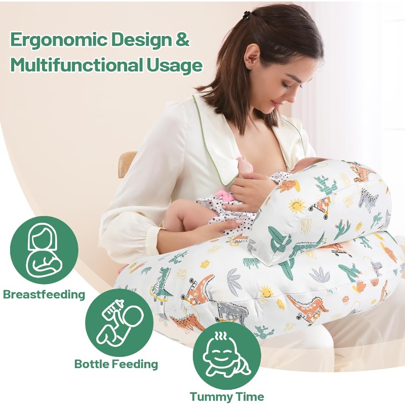 وسادة رضاعة مع غطاء مطبوع عليه - مراجعة Nursing Cover Breastfeeding وسعره