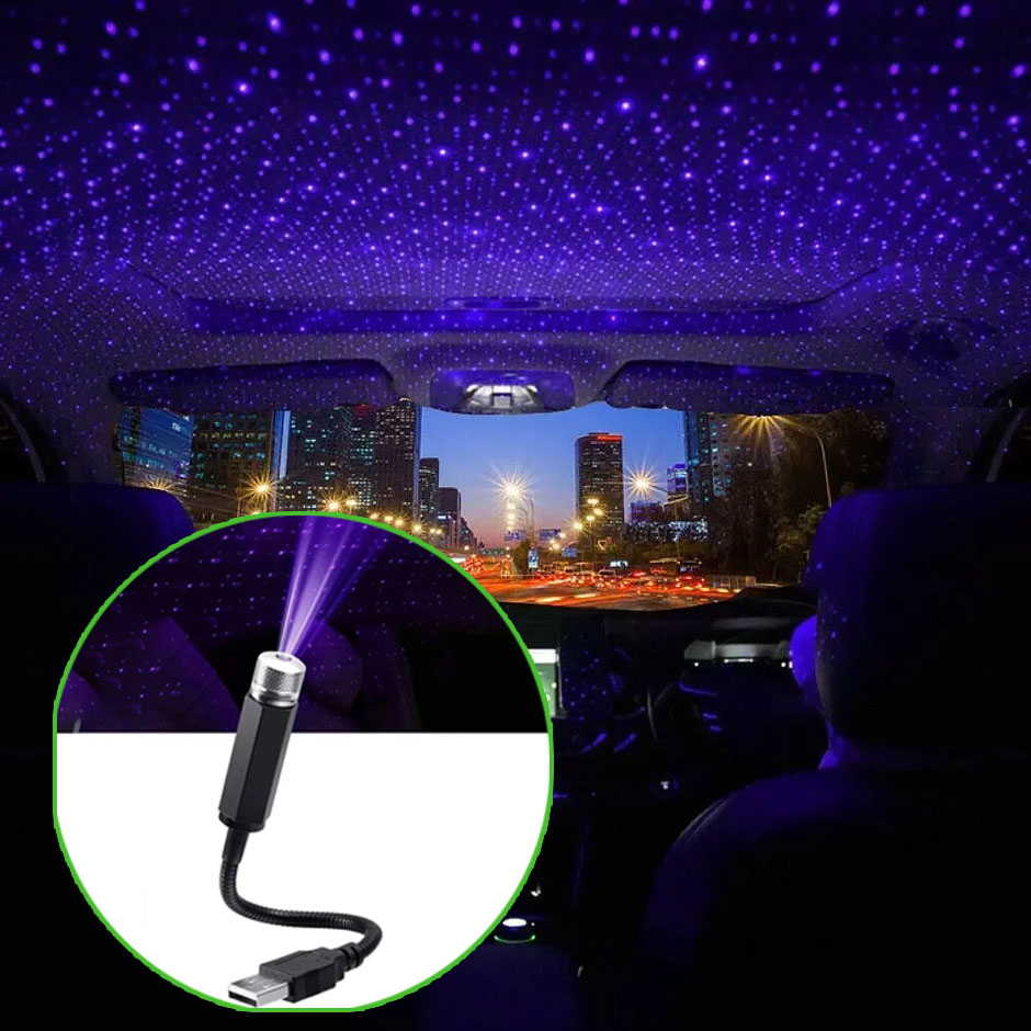 مصباح ليلي LED صغير للسيارة بت - مراجعة Night Light Projector Stars وسعره