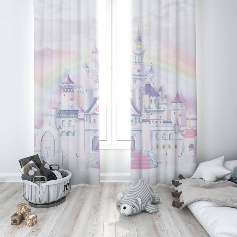 ستارة الحضانة على شكل قلعة الأ - مراجعة Baby Nursery Curtains وسعره