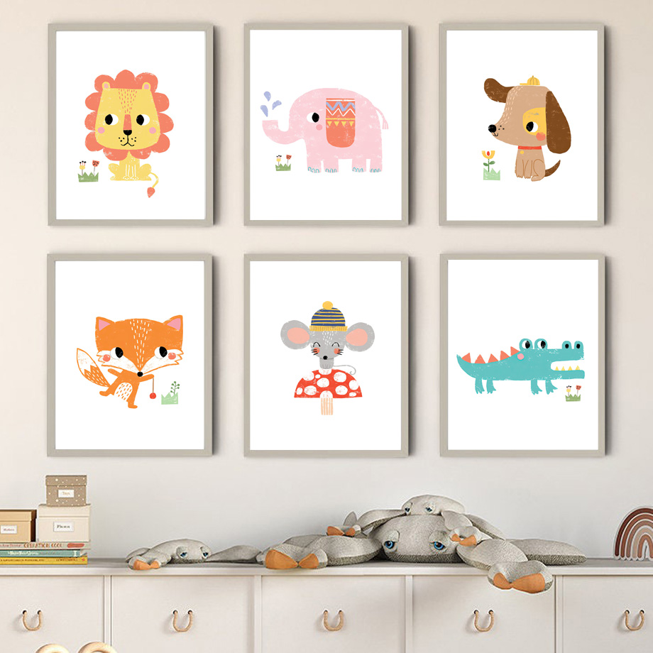 لوحات فنية جدارية كرتونية لحيو - مراجعة Baby Zoo Nursery وسعره