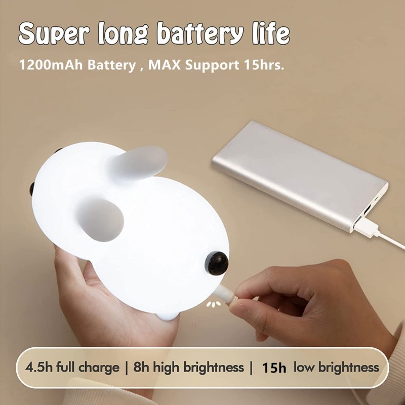 LED أرنب ضوء الليل التحكم عن ب - مراجعة Baby Nursery Egg Light وسعره
