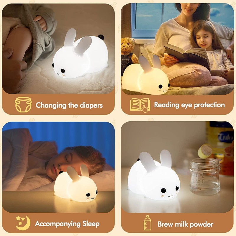 LED أرنب ضوء الليل التحكم عن ب - مراجعة Baby Nursery Egg Light وسعره
