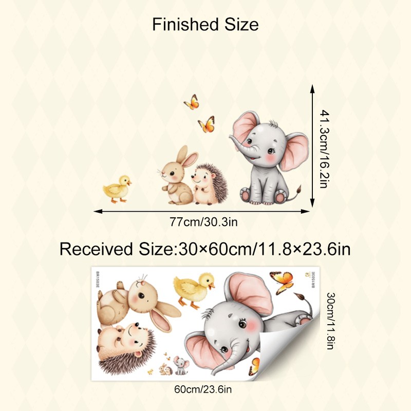 ملصق حائط على شكل حيوانات كرتو - مراجعة Baby Nursery Wall Art وسعره