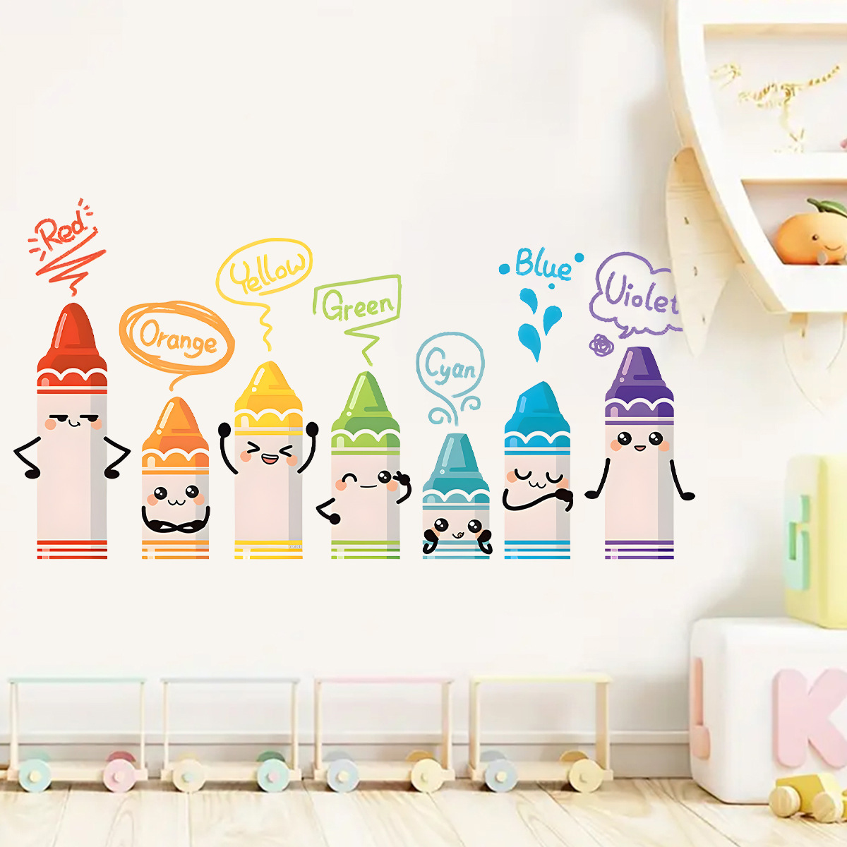 ملصقات حائط بنمط تلوين ملون لط - مراجعة Baby Nursery Package وسعره