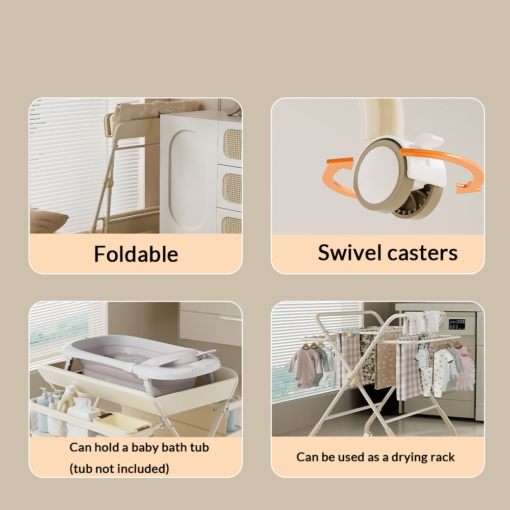 طاولة تغيير الأطفال بتصميم متع - مراجعة Baby Nursery Wardrobe وسعره