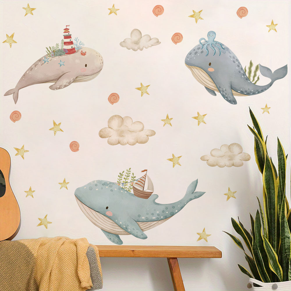 ملصقات جدارية كرتونية على شكل  - مراجعة Baby Nursery Ocean وسعره