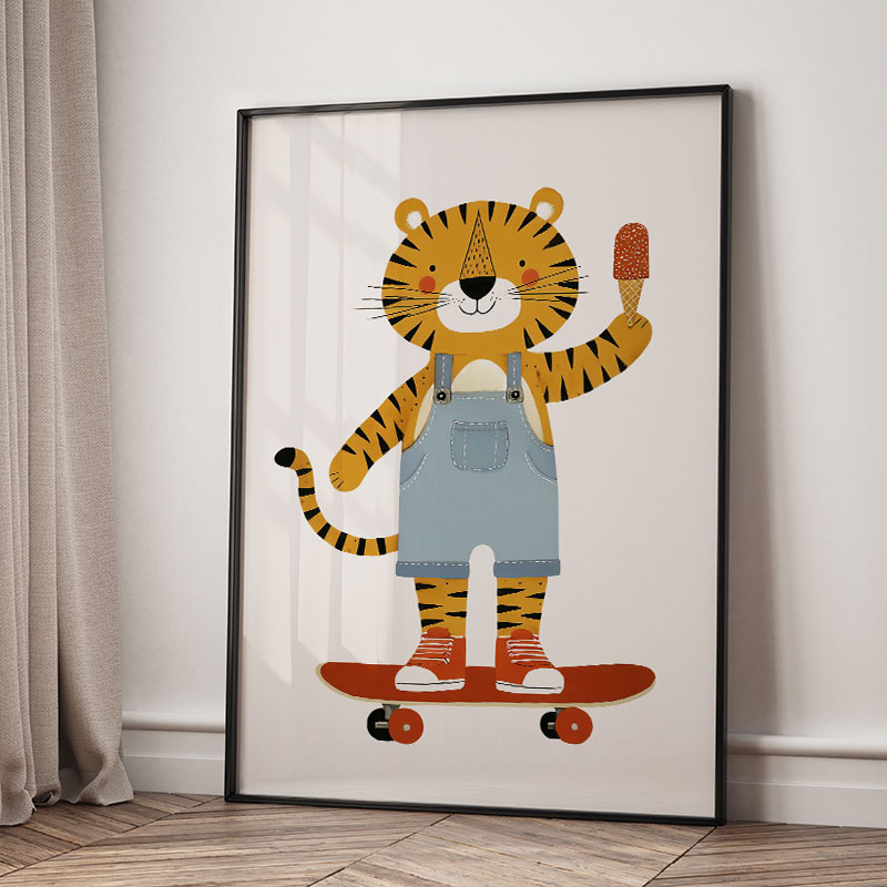 لوحات فنية كرتونية مضحكة لحيوا - مراجعة Baby Nursery Wall Art وسعره