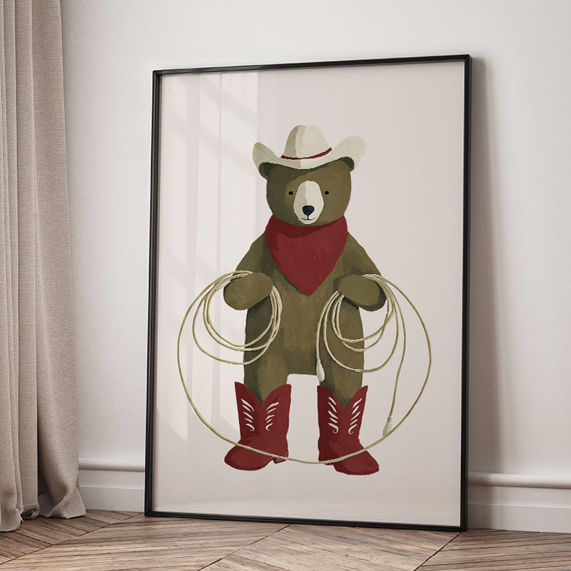لوحات فنية كرتونية مضحكة لحيوا - مراجعة Baby Nursery Wall Art وسعره