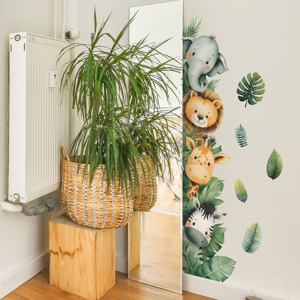 الغابة الحيوان الفيل الزرافة ج - مراجعة Baby Nursery Jungle Wallpaper وسعره