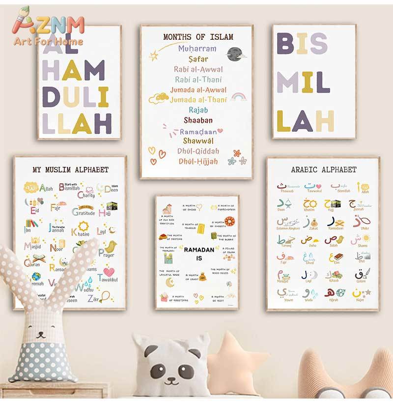 لوحة فنية إسلامية للأطفال تعرض - مراجعة Baby Nursery Wall Art وسعره