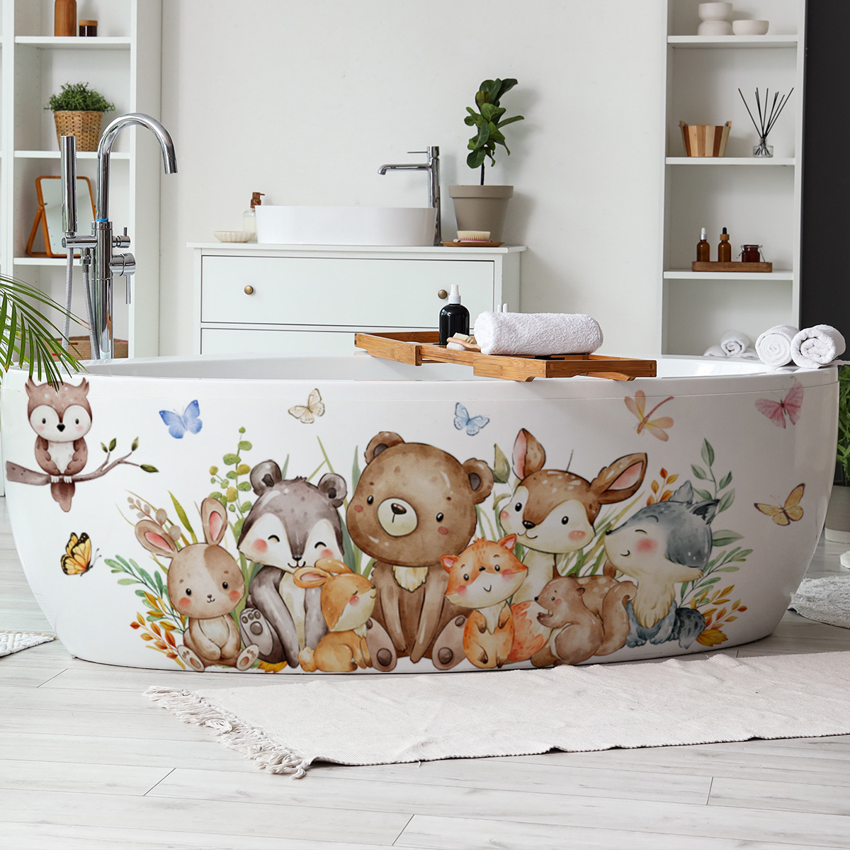 الكرتون الغابة الحيوانات الجدا - مراجعة Baby Nursery Jungle Wallpaper وسعره