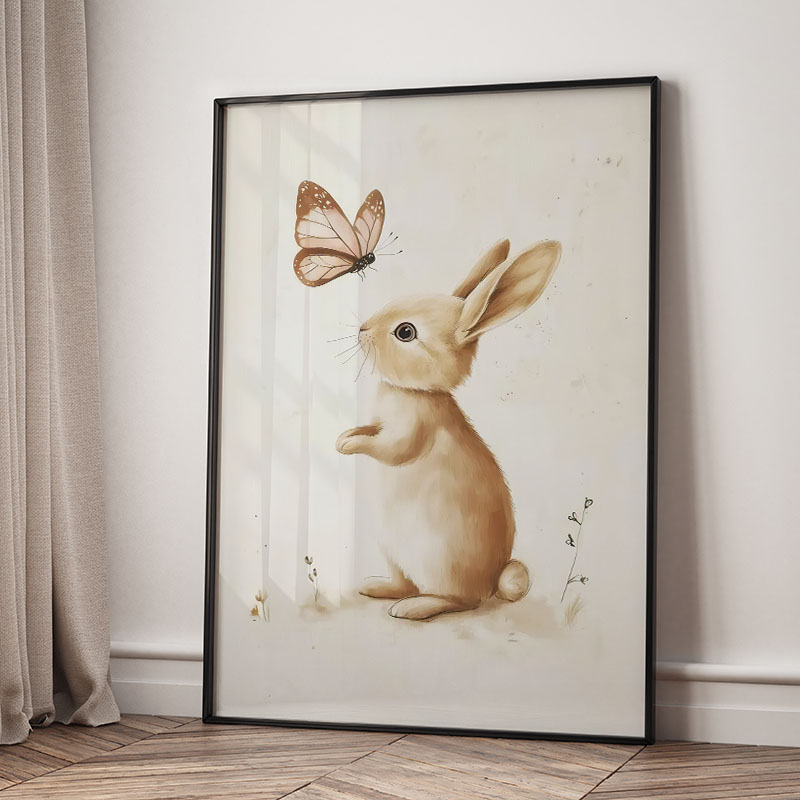 ملصقات حائط على شكل دب وأرنب و - مراجعة Baby Nursery Wall Art وسعره