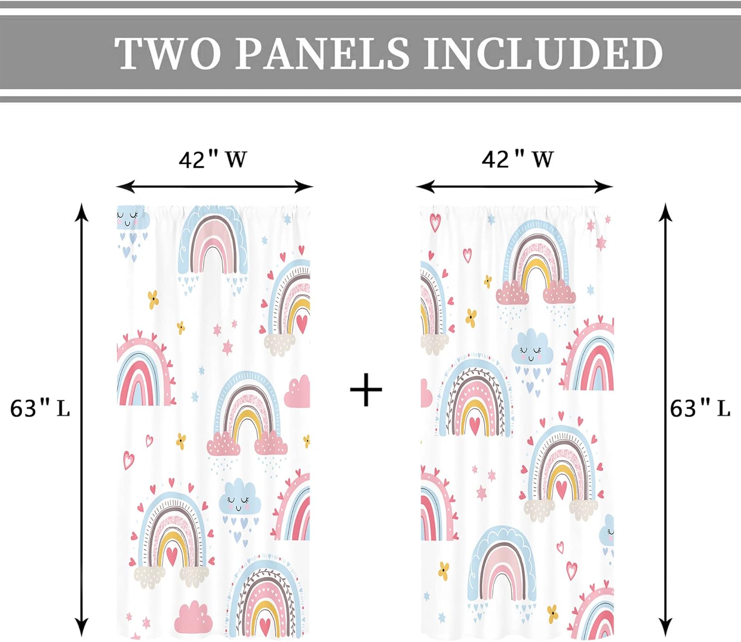 ستائر قوس قزح بوهو وردية للفتي - مراجعة Baby Nursery Curtains وسعره