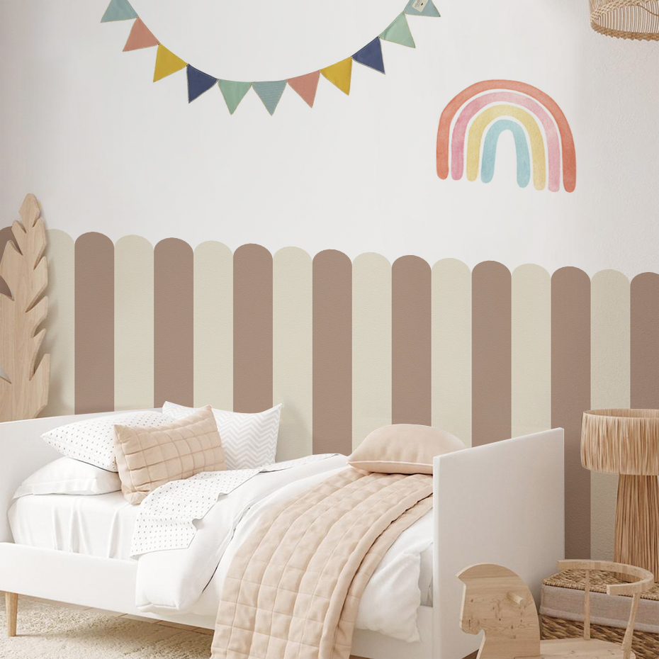 متعدد الألوان عمودي مخطط قوس خ - مراجعة Baby Nursery Wall Art وسعره
