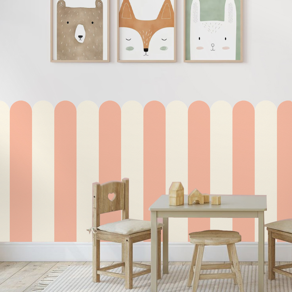متعدد الألوان عمودي مخطط قوس خ - مراجعة Baby Nursery Wall Art وسعره