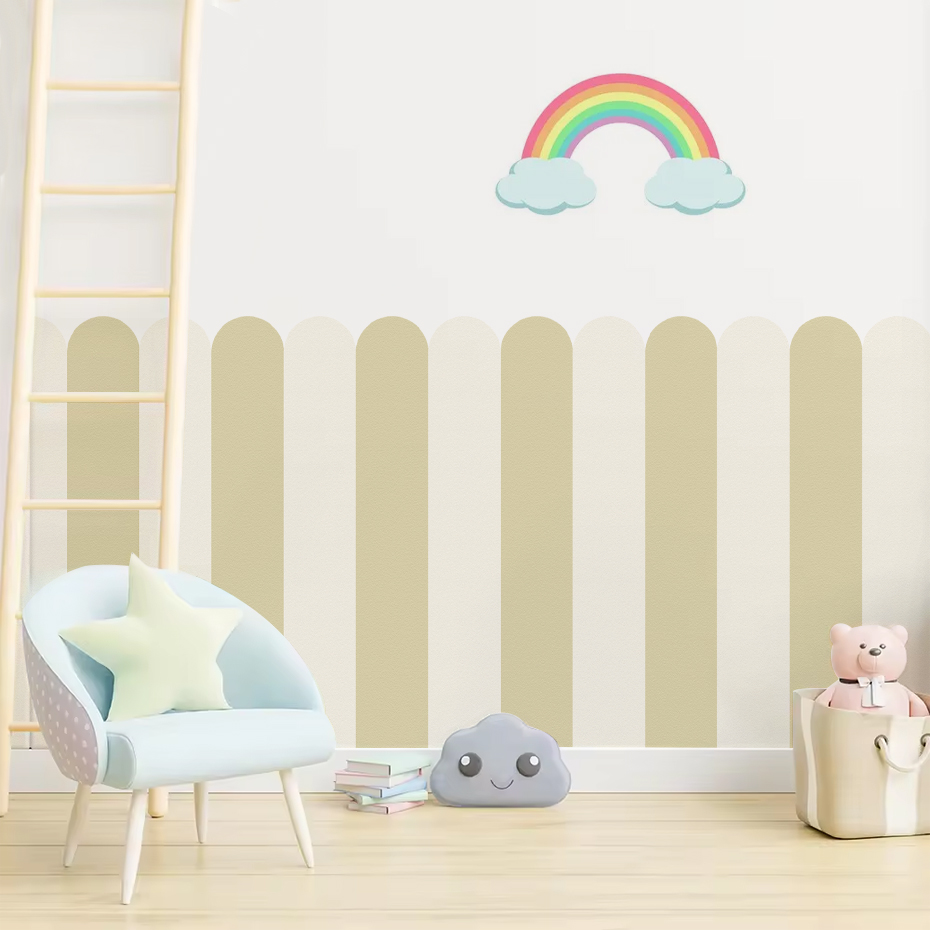 متعدد الألوان عمودي مخطط قوس خ - مراجعة Baby Nursery Wall Art وسعره